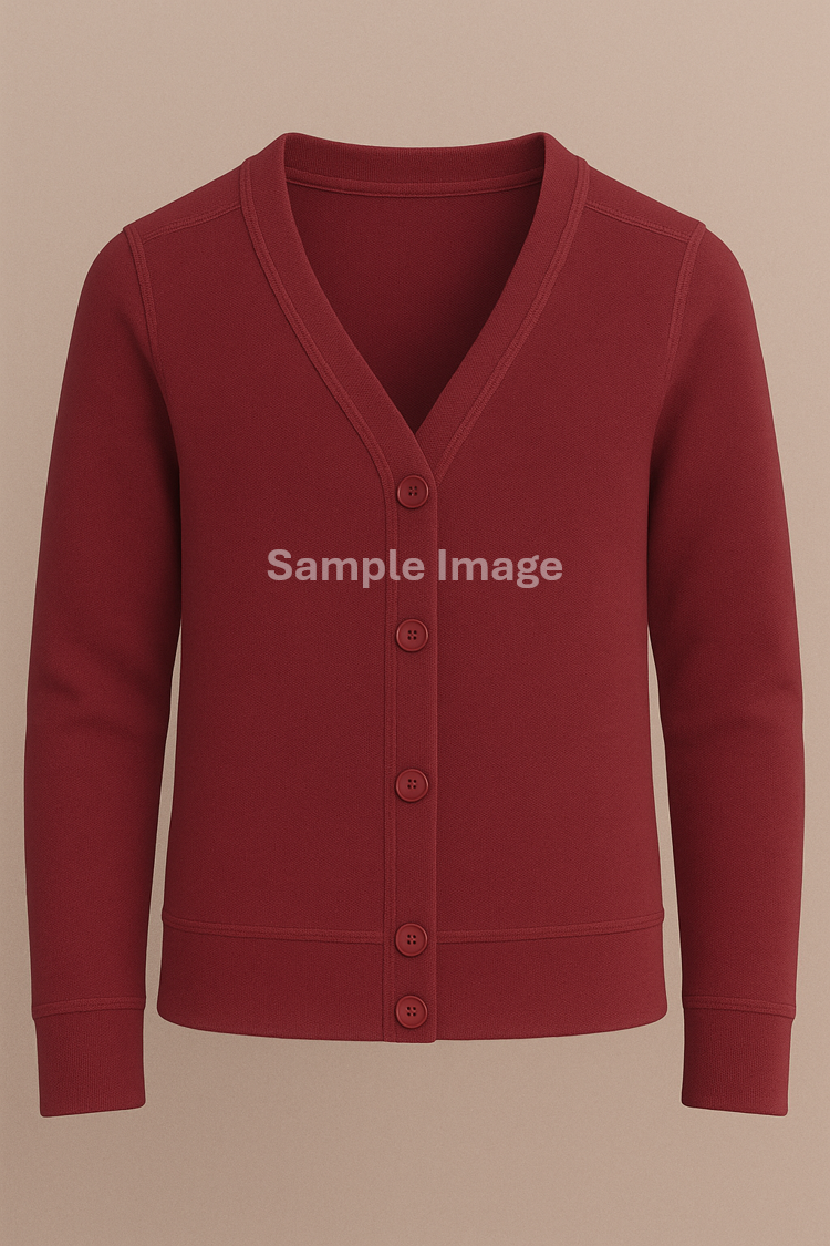 Girls Cardigan (Burgundy)