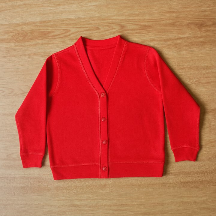Girls Cardigan (Bright Red)