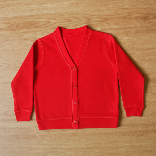 Girls Cardigan (Bright Red)