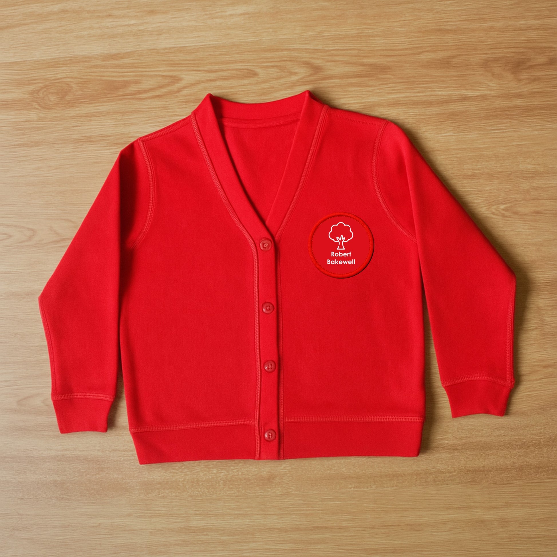 Girls Cardigan (Bright Red)